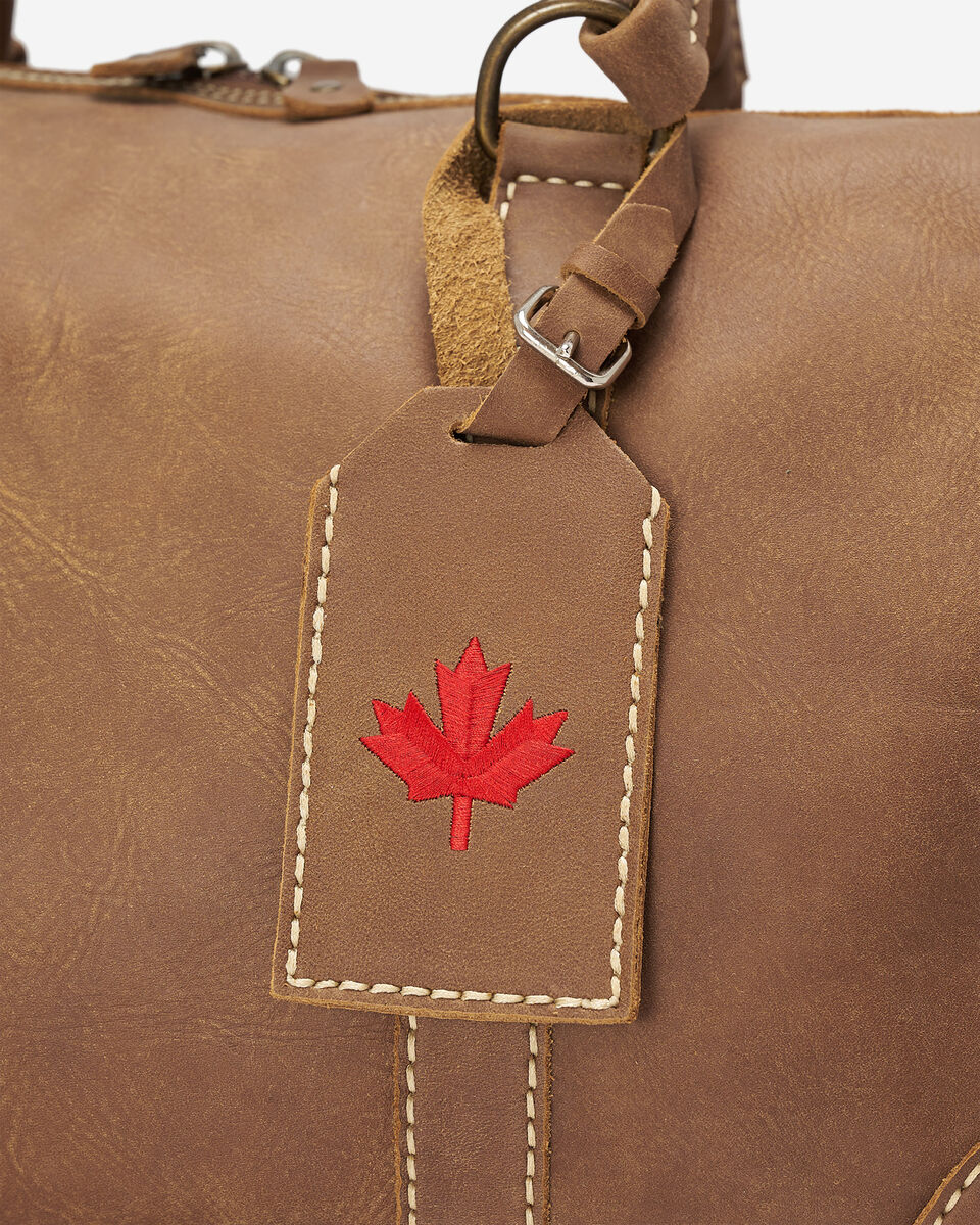 Étiquette de bagage Feuille d’érable en cuir Tribe