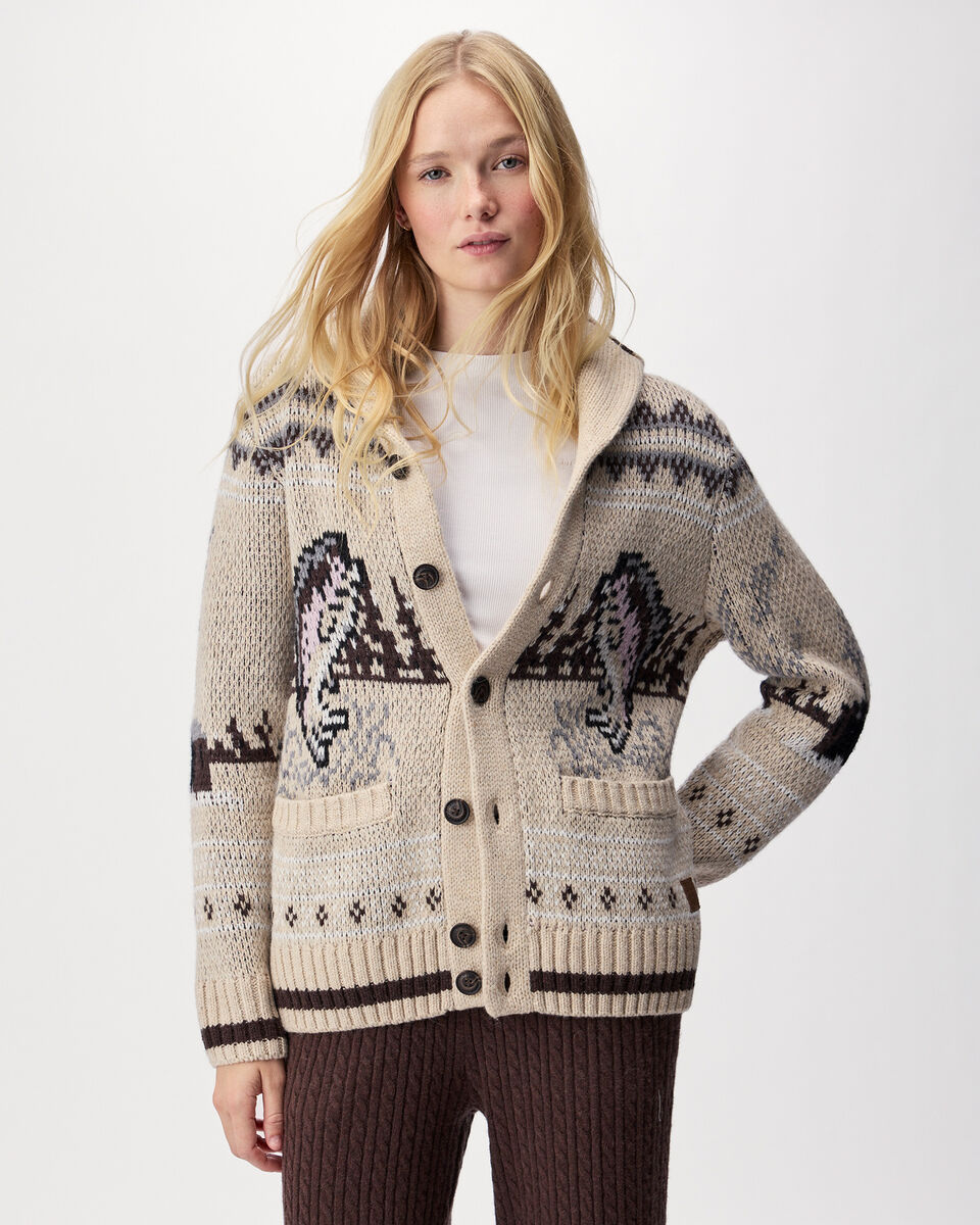 Cardigan-ch&acirc;le Cabane &agrave; motifs Fair Isle