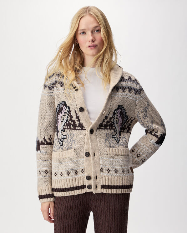 Cardigan-ch&acirc;le Cabane &agrave; motifs Fair Isle