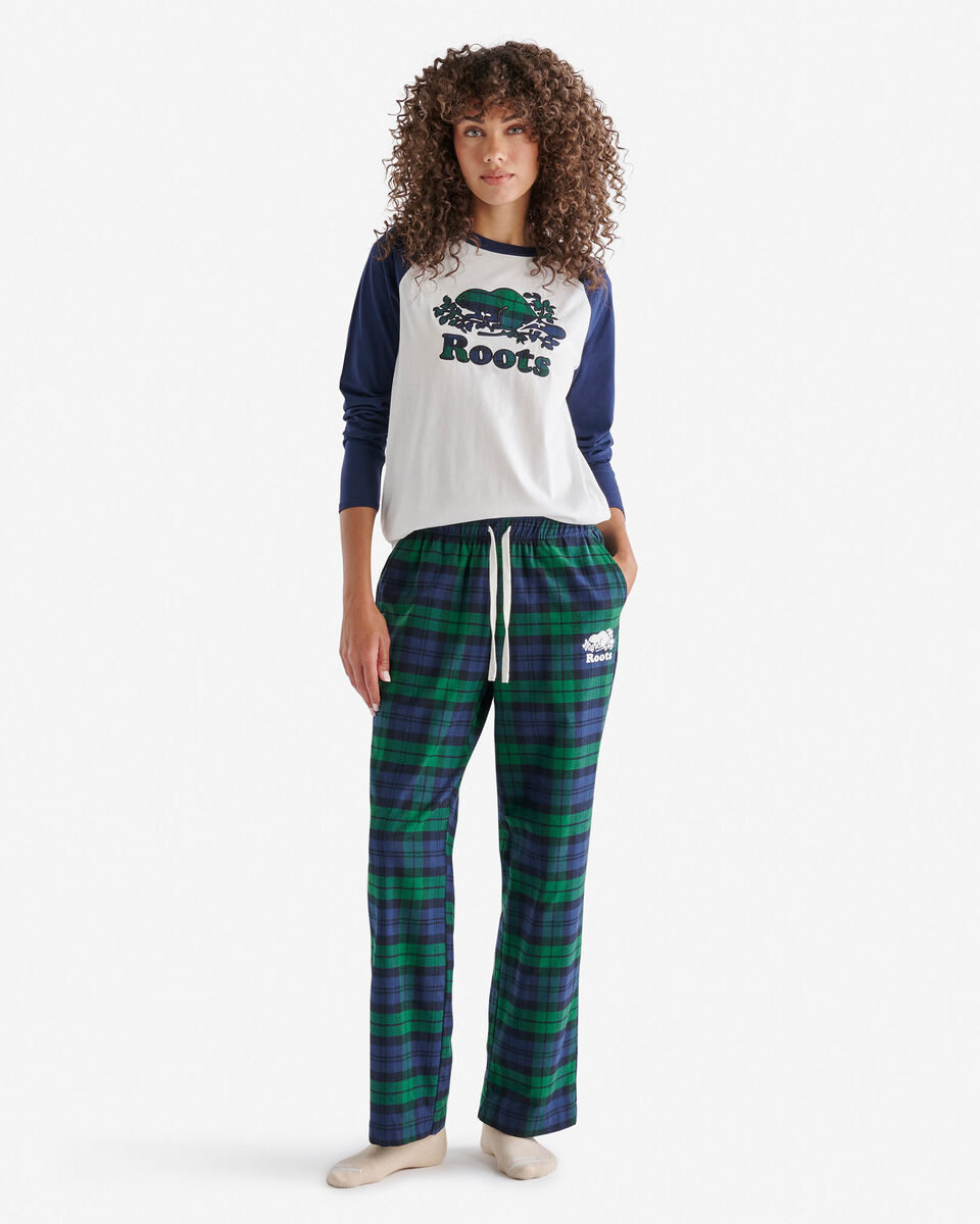 T-shirt manches longues à carreaux Inglenook pour femmes
