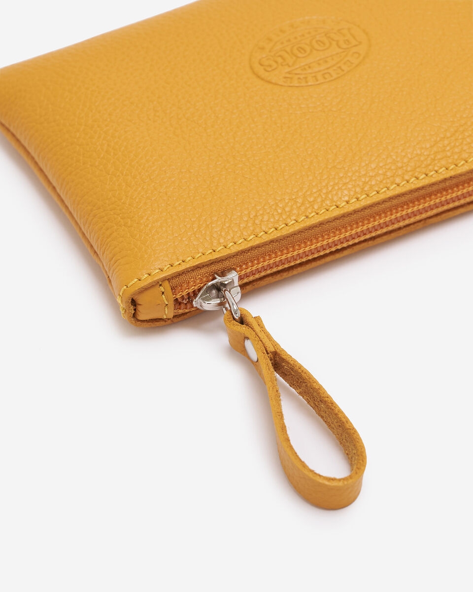Pochette moyenne à glissière en cuir Cervino