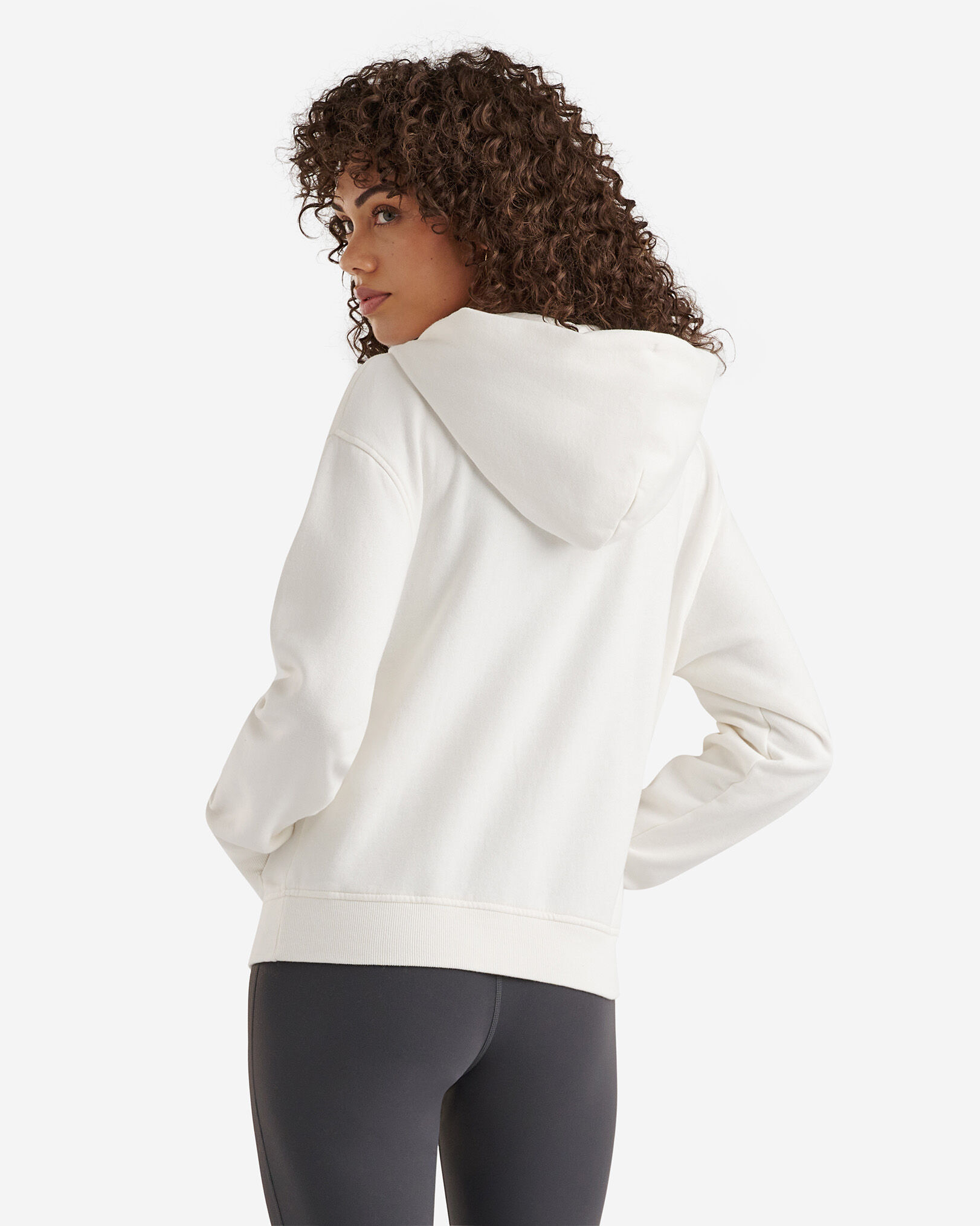 Women's white full zip hoodie deals