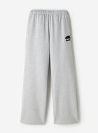 Pantalon molletonn&eacute; en coton biologique &agrave; jambe large Cooper 