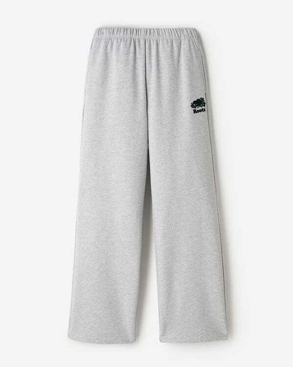Pantalon molletonn&eacute; en coton biologique &agrave; jambe large Cooper 