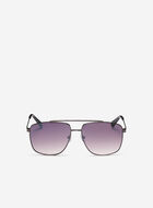 Womens Metal Square Aviator Sunglasses