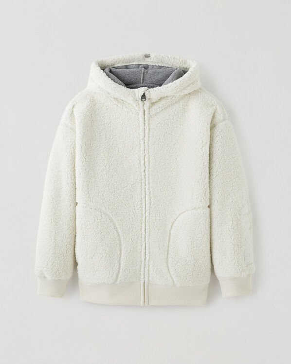 Kids Shearling Fleece Relaxed Zip Hoodie