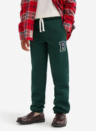 Pantalon en molleton avec appliqué à carreaux pour enfants