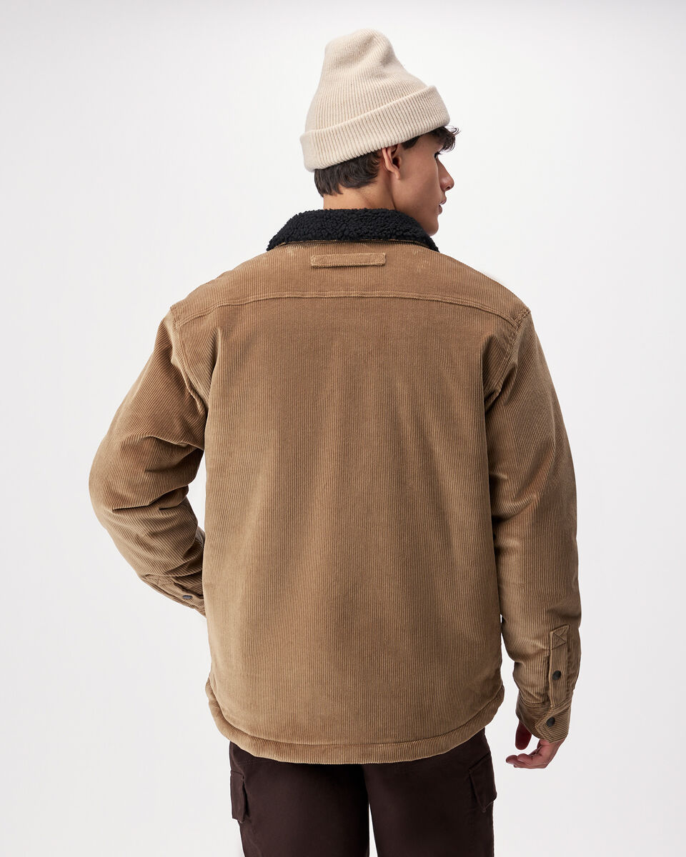 Manteau en velours c&ocirc;tel&eacute; et mouton molletonn&eacute;