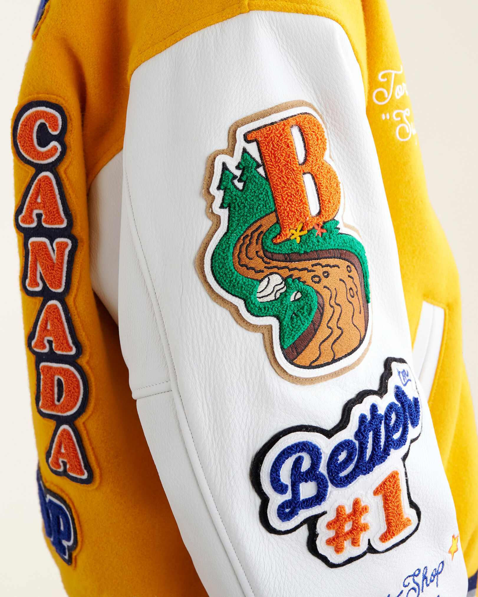 Roots X Better Gift Shop™ Buddy Varsity Jacket Gender Free Roots X Better Gift Shop™ Buddy Varsity Jacket Gender Free