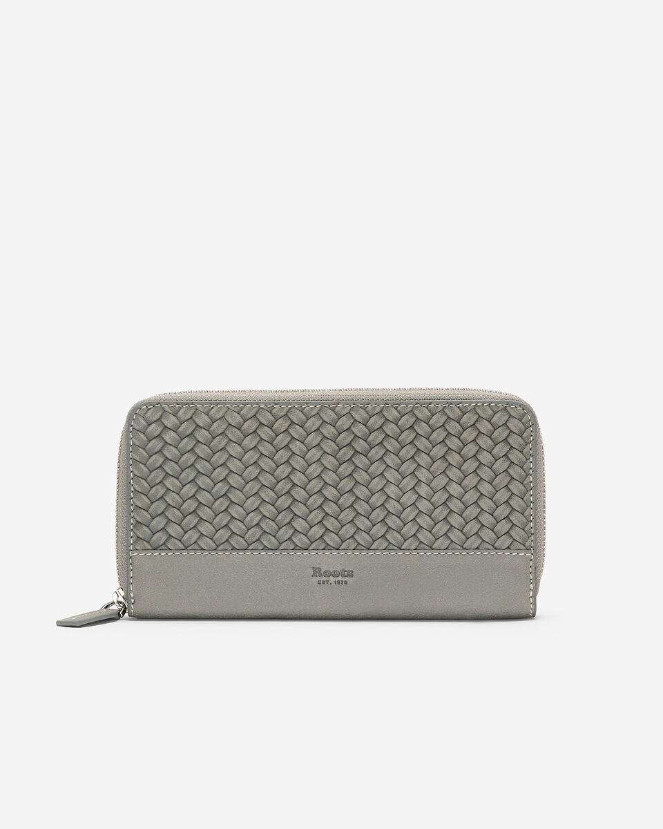 Zip Around Clutch Woven