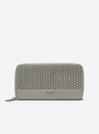 Zip Around Clutch Woven