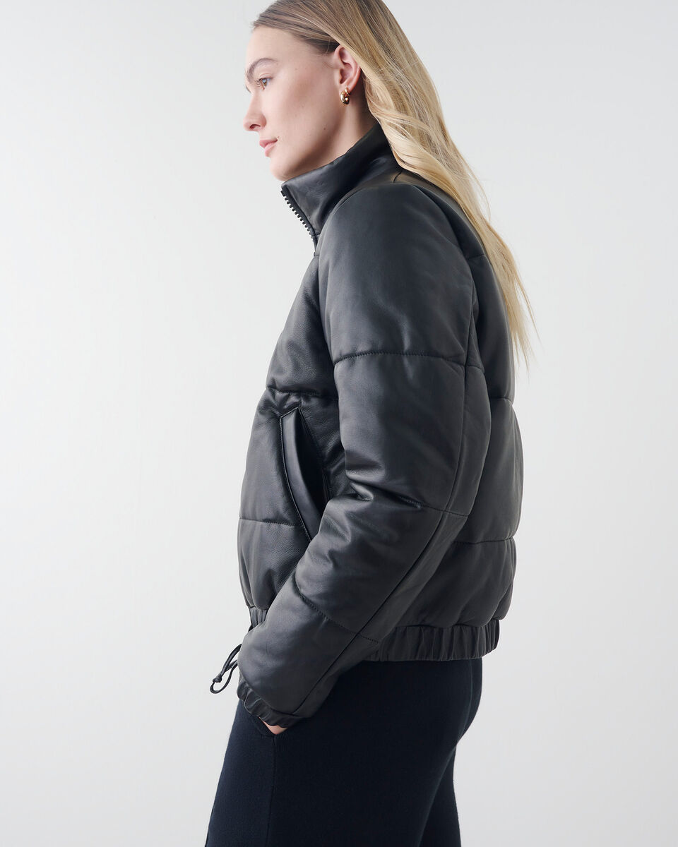 Cropped Leather Puffer Vegetal