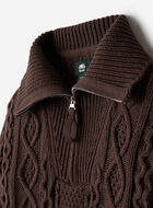 Cable Knit Quarter Zip Sweater