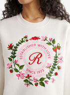 Chandail &agrave; col rond en molleton Amour Studio 