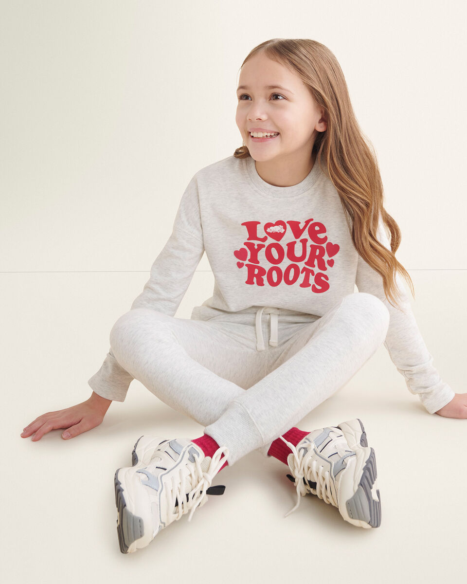 Pantalon ajusté en molleton douillet Amour pour fille 