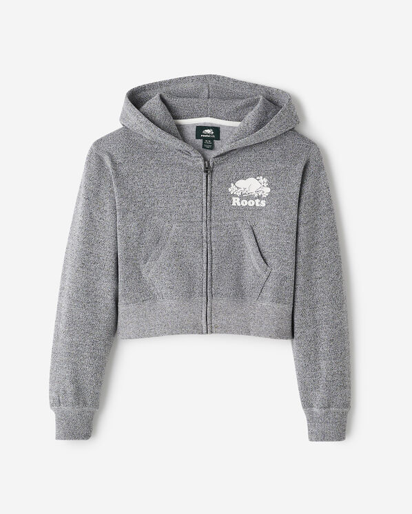 Girls Organic Cooper Shrunken Zip Hoodie Girls Organic Cooper Shrunken Zip Hoodie