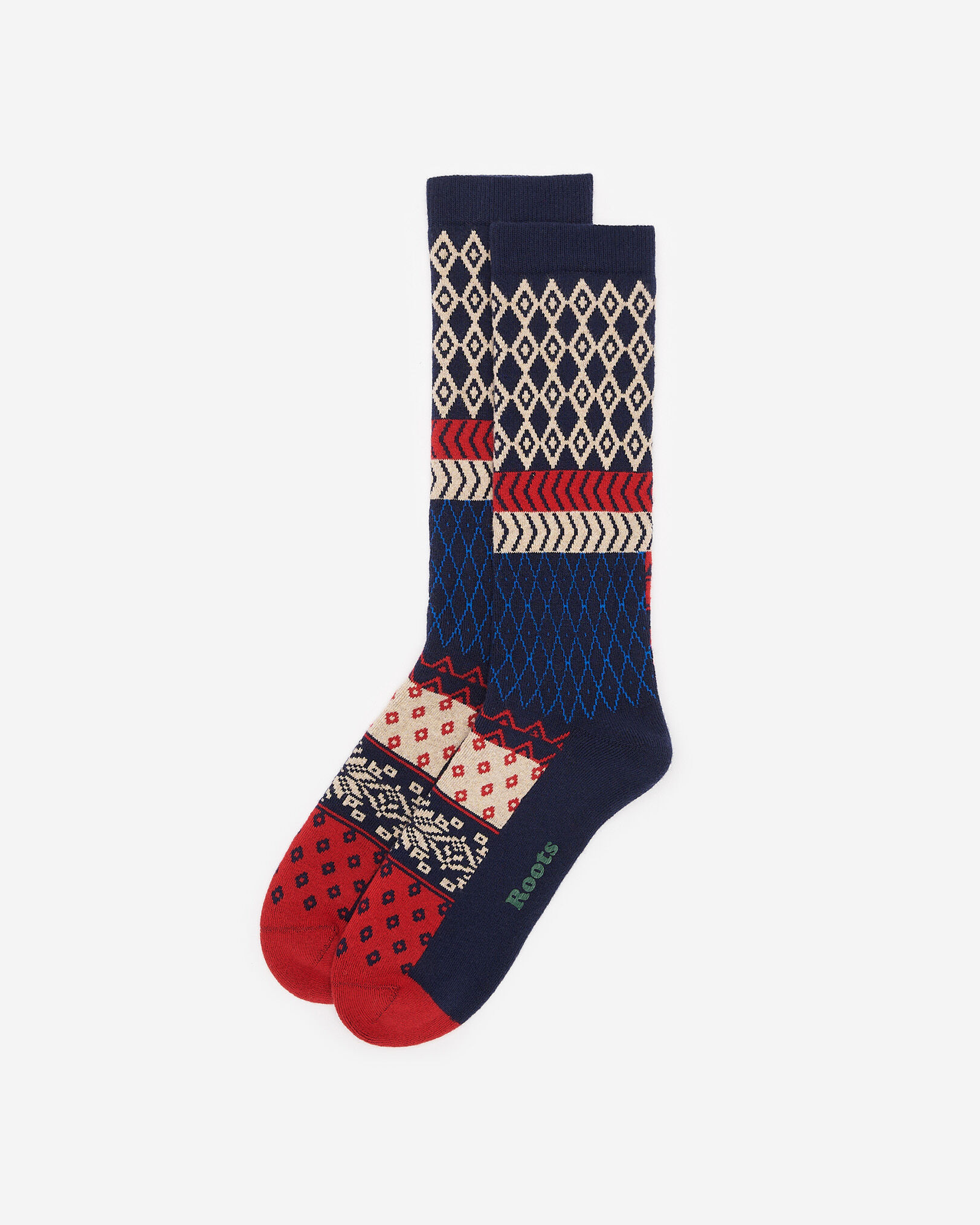 Adult Modern Fair Isle Boot Sock