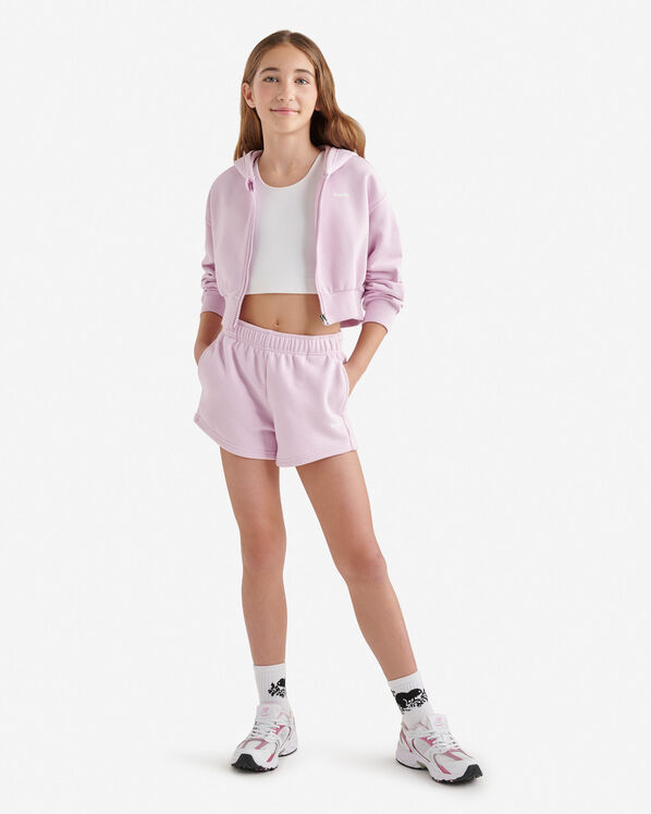 Girls Summer Cloud Cropped Bubble Full Zip Hoodie