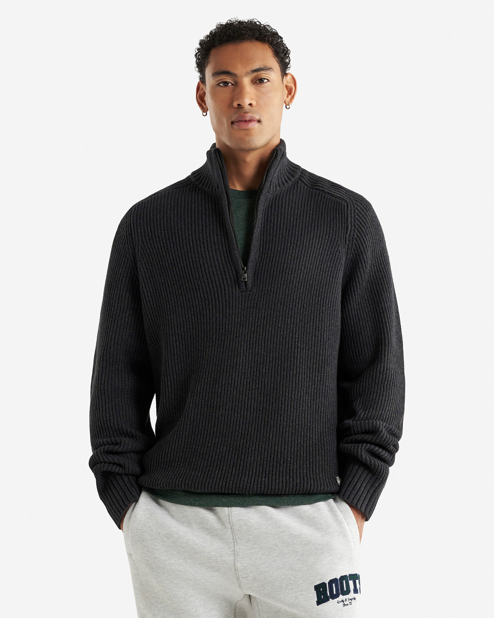 Robson Shaker Half Zip | Sweaters and Cardigans | Roots