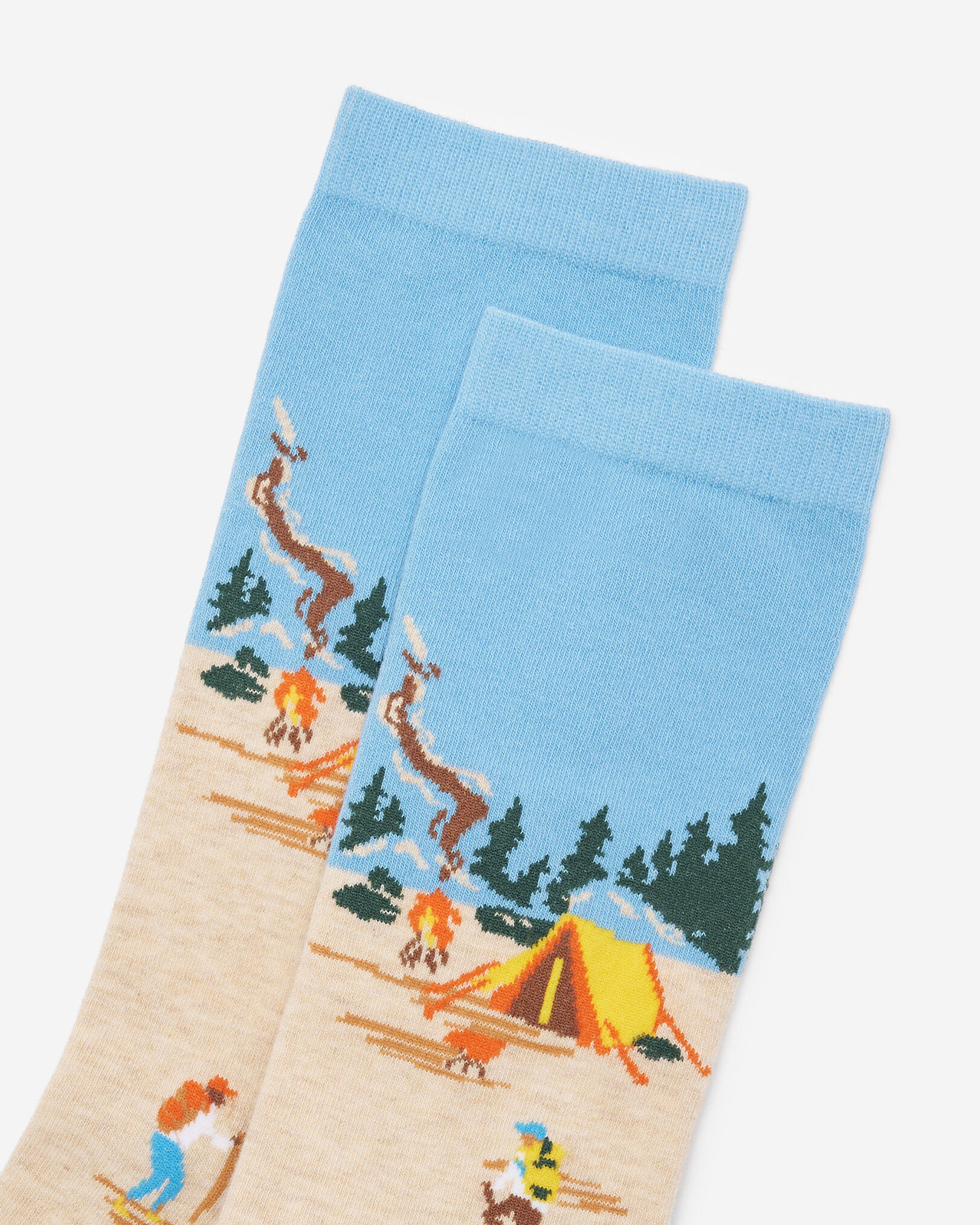 Adult Beaver Canoe Print Sock