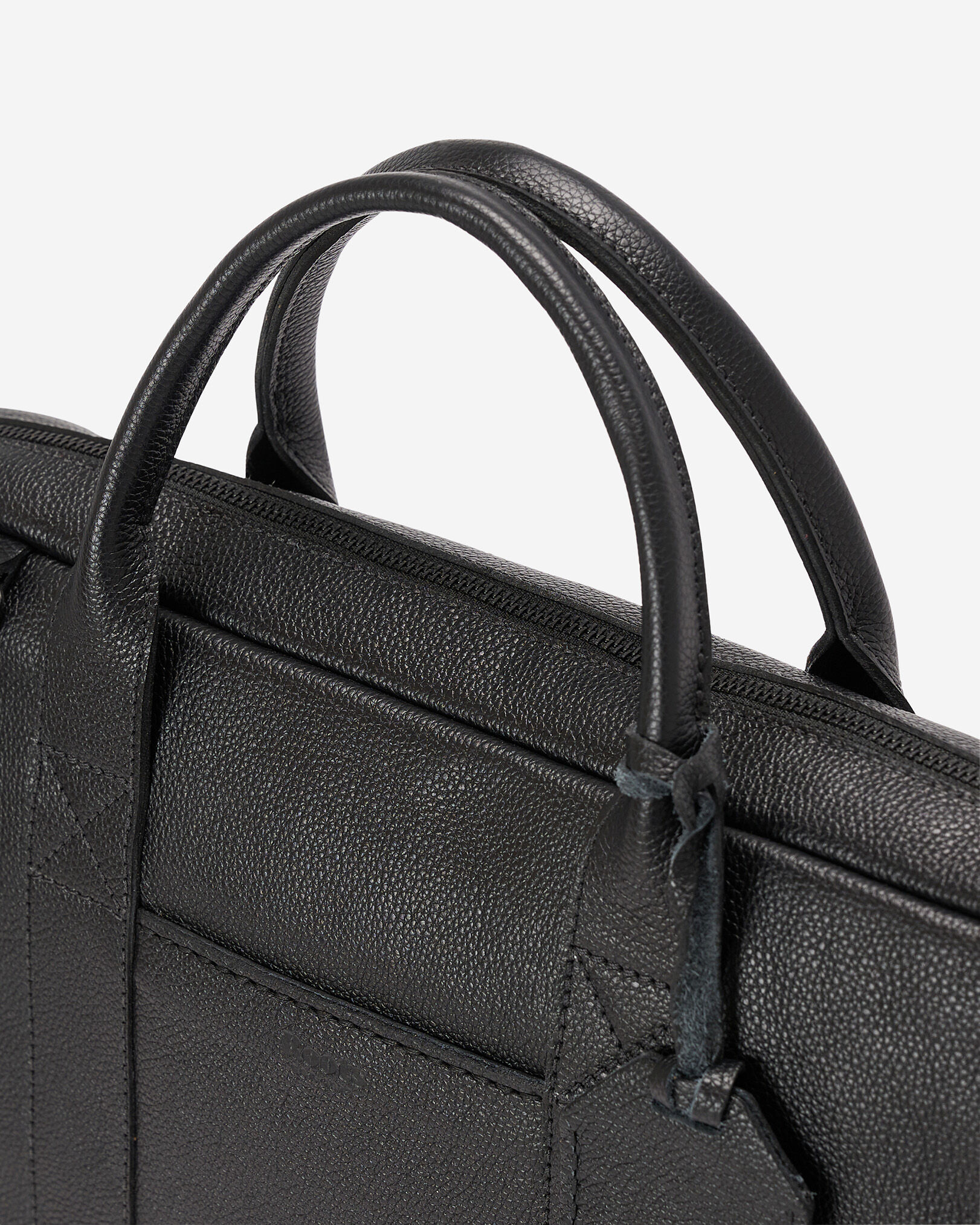 Black leather laptop tote shop