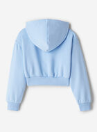 Girls Summer Cloud Cropped Bubble Full Zip Hoodie