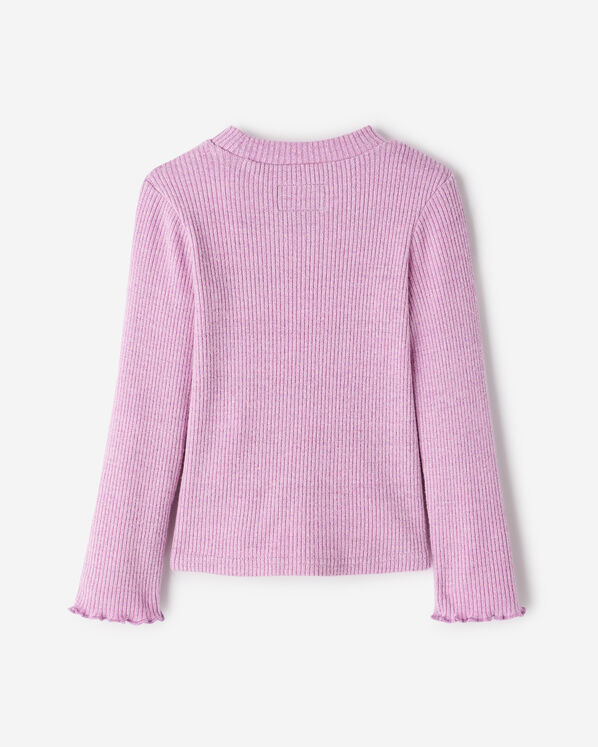 T-shirt côtelé scintillant Cooper pour toutes-petites