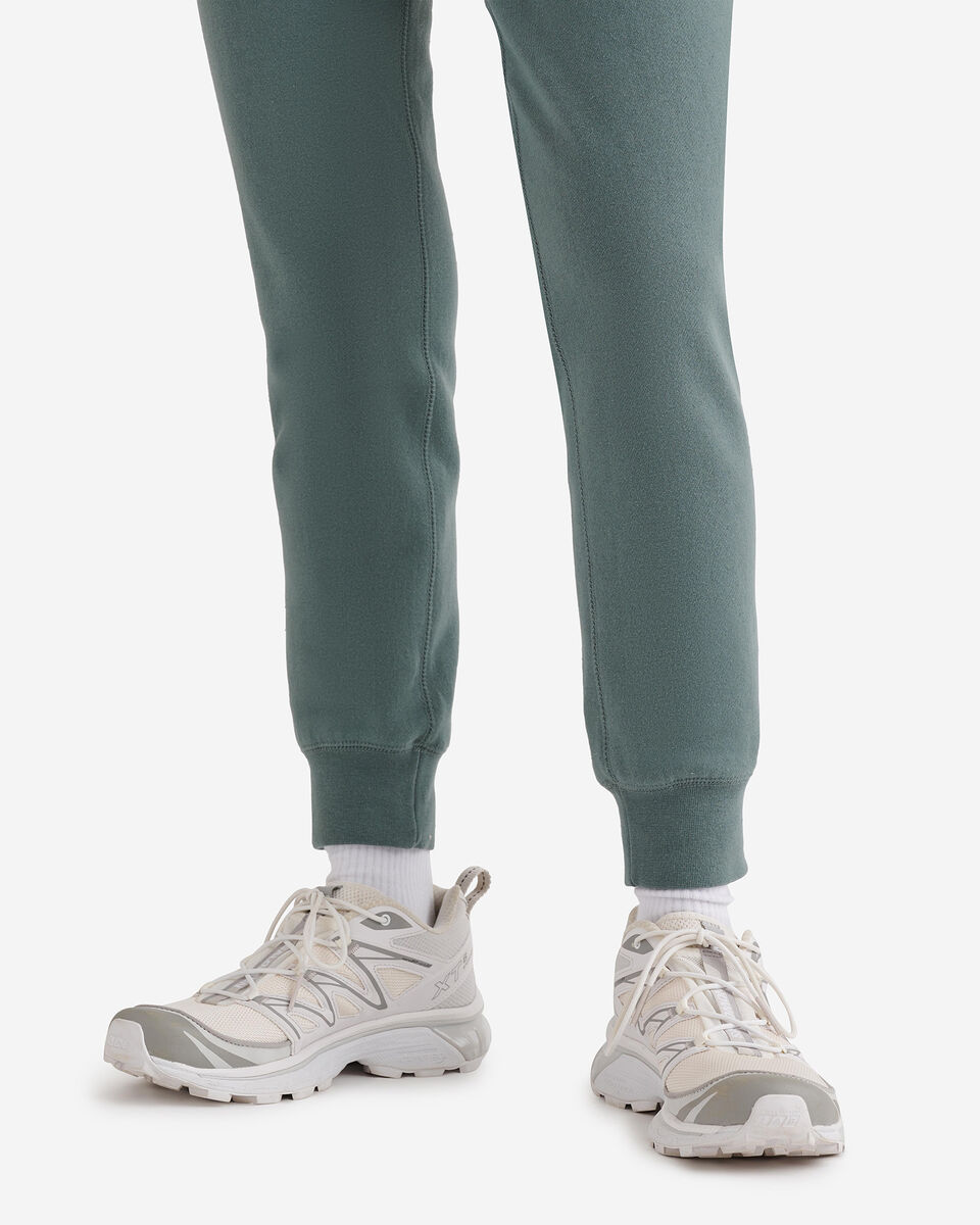 Pantalon original ajusté à cheville côtelée en molleton de coton bio