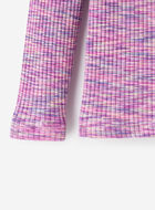 Toddler Girls Space Dye Mock Neck Top