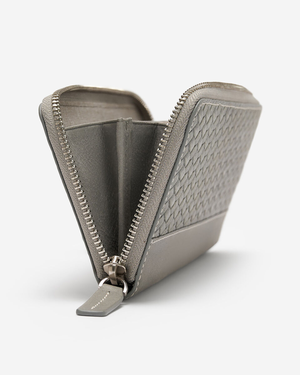 Zip Around Clutch Woven