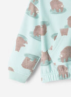 Chandail ourson douillet &agrave; capuchon et glissi&egrave;re pour b&eacute;b&eacute;s