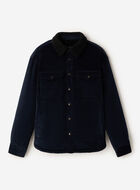 Manteau en velours c&ocirc;tel&eacute; et mouton molletonn&eacute;