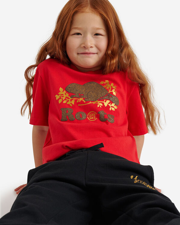 T-shirt décontracté Nouvel An lunaire Roots X Clot pour enfants