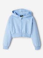 Girls Summer Cloud Cropped Bubble Full Zip Hoodie