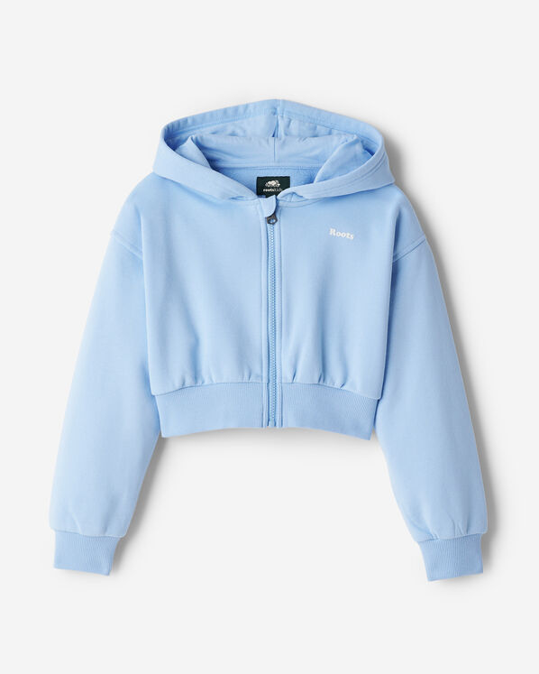 Girls Summer Cloud Cropped Bubble Full Zip Hoodie