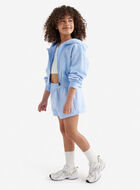 Girls Summer Cloud Cropped Bubble Full Zip Hoodie