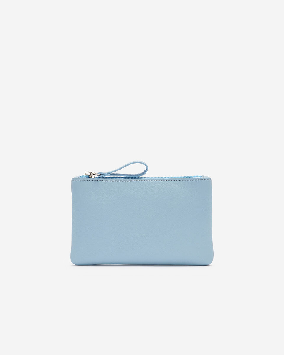 Pochette moyenne à glissière en cuir Nuage