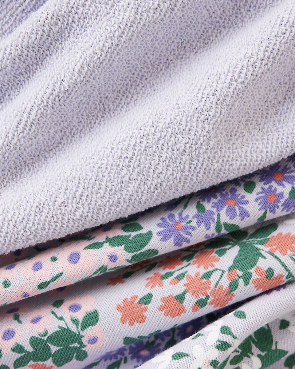 Chandail à capuchon et glissière motif floral pour bébé