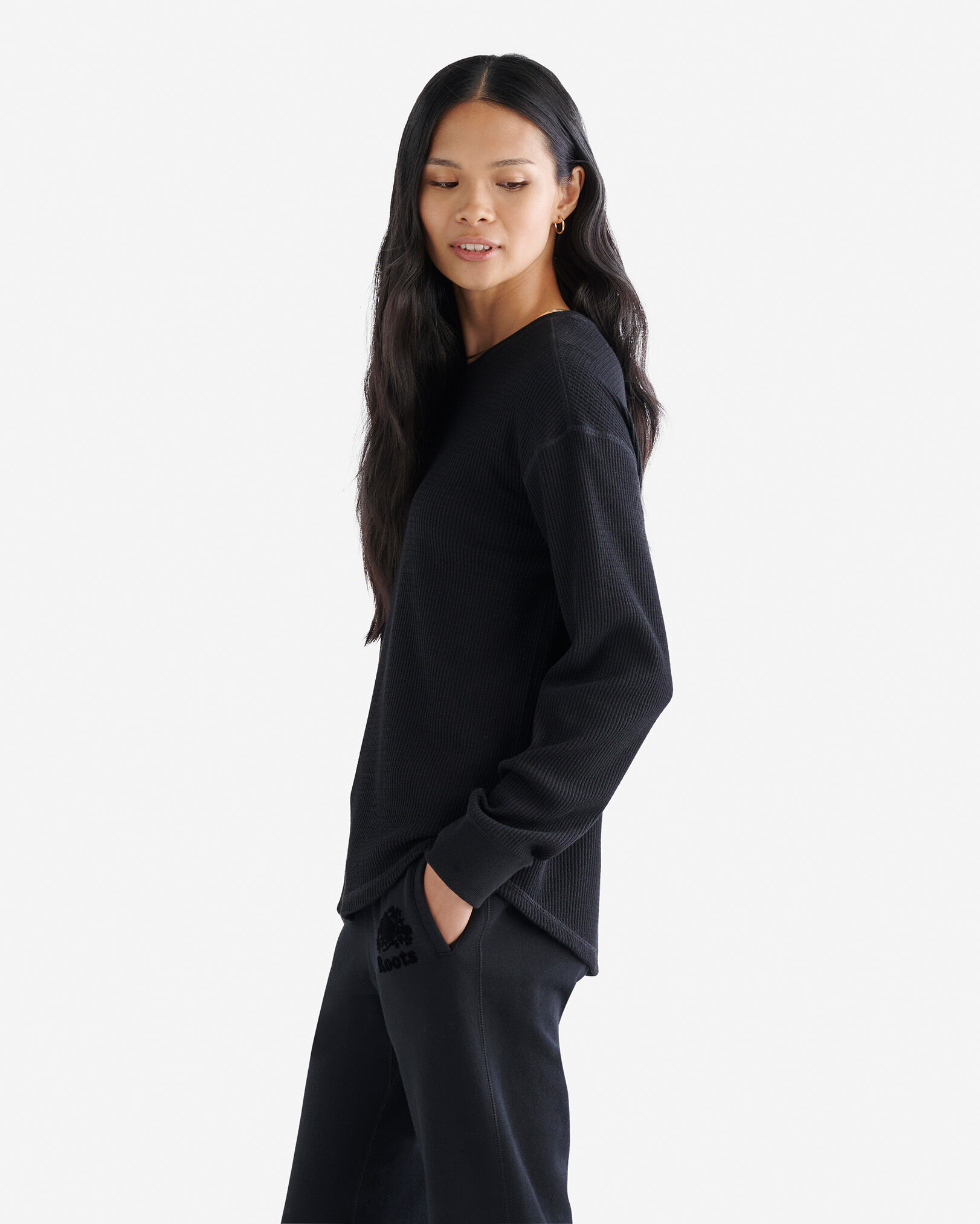 Waffle Long Sleeve Top
