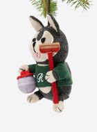 Curling Husky Ornament