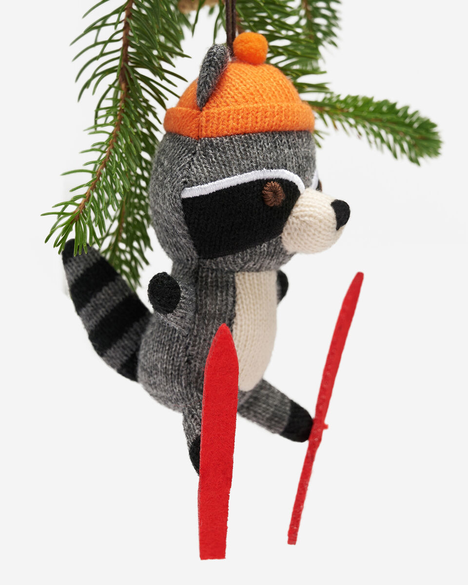Ski Jumping Racoon Ornament