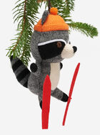 Ski Jumping Racoon Ornament