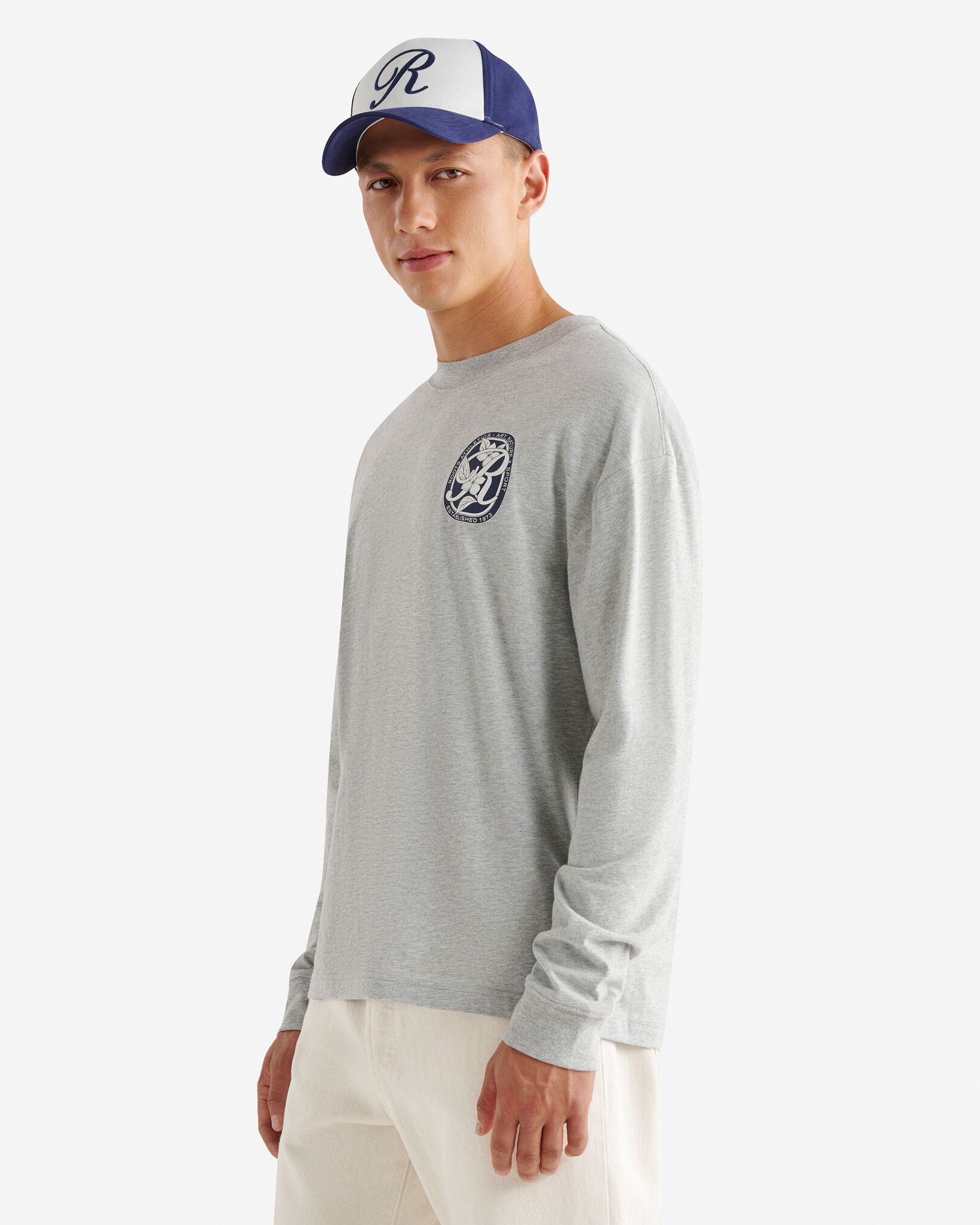 T-shirt imprimé à manches longues Studio pour homme