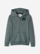 Chandail original &agrave; capuchon et glissi&egrave;re en jersey bouclette de coton bio pour enfants