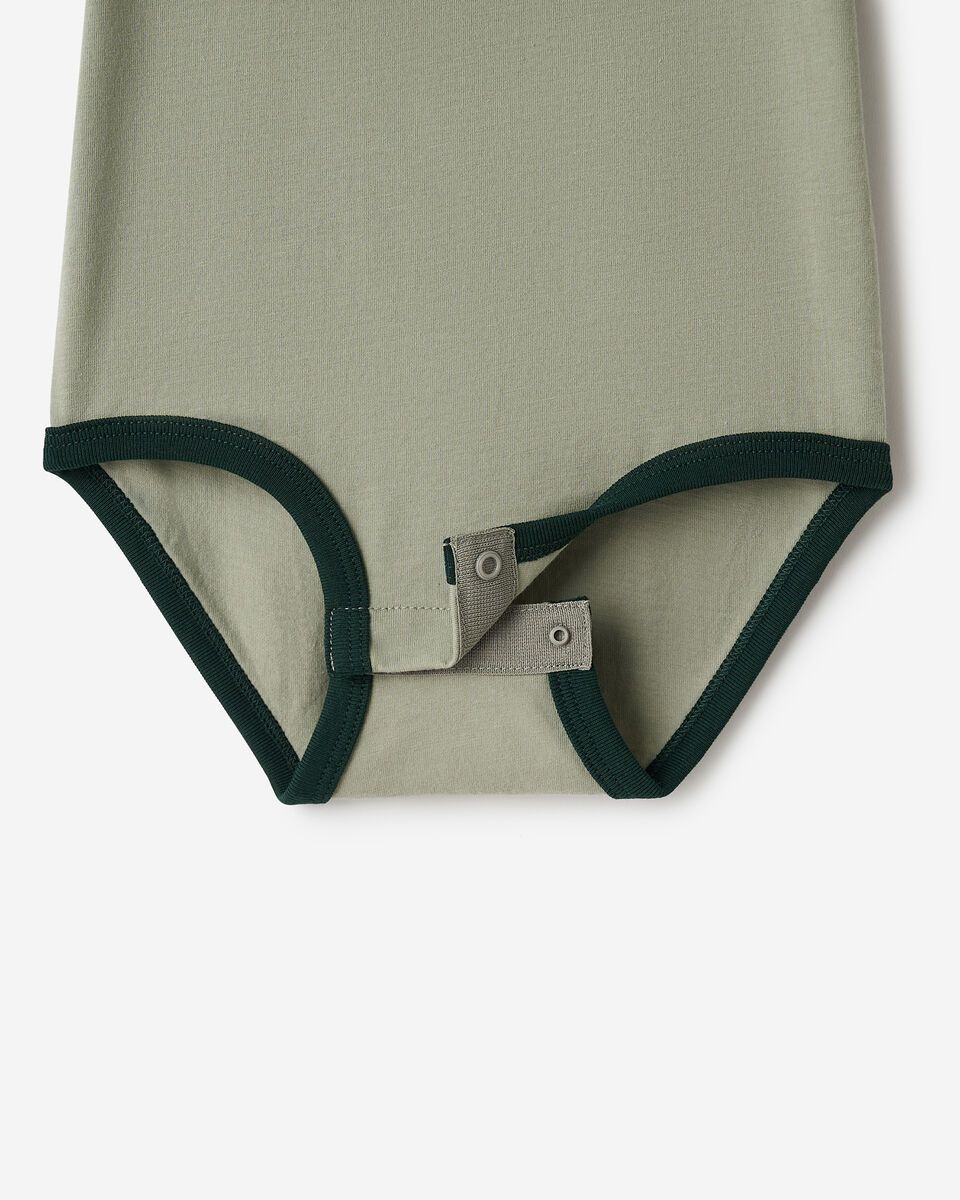 Combinaison style baseball à manches courtes en coton biologique Cooper pour bébés