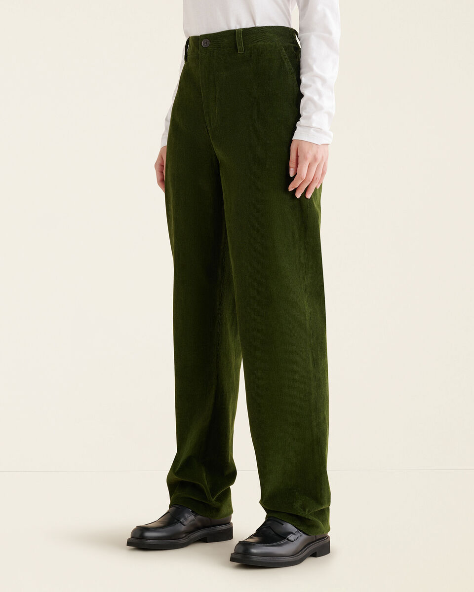 Organic Cotton Stretch Corduroy Straight Pant