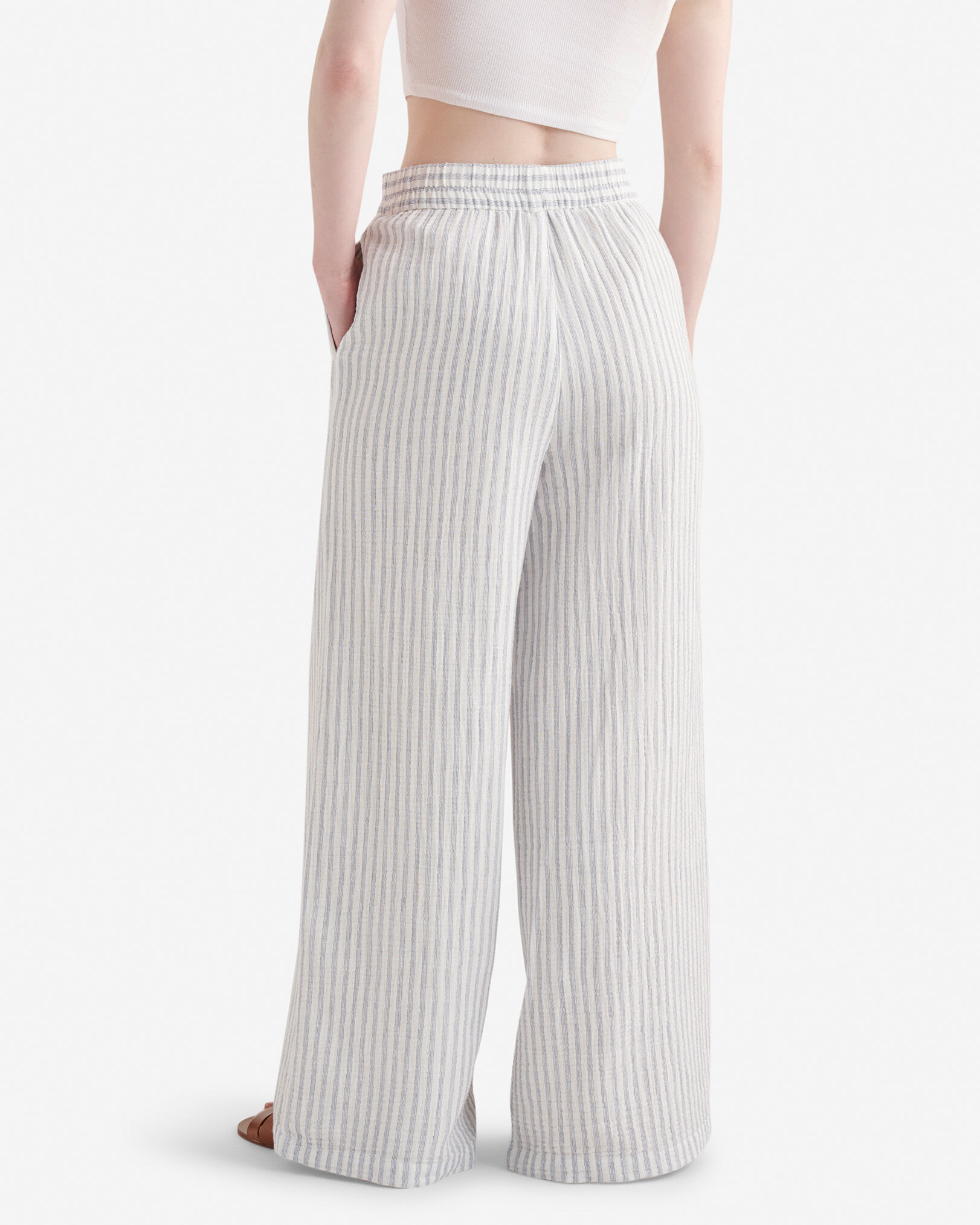 Isla Cotton Gauze Print Wide Leg Pant