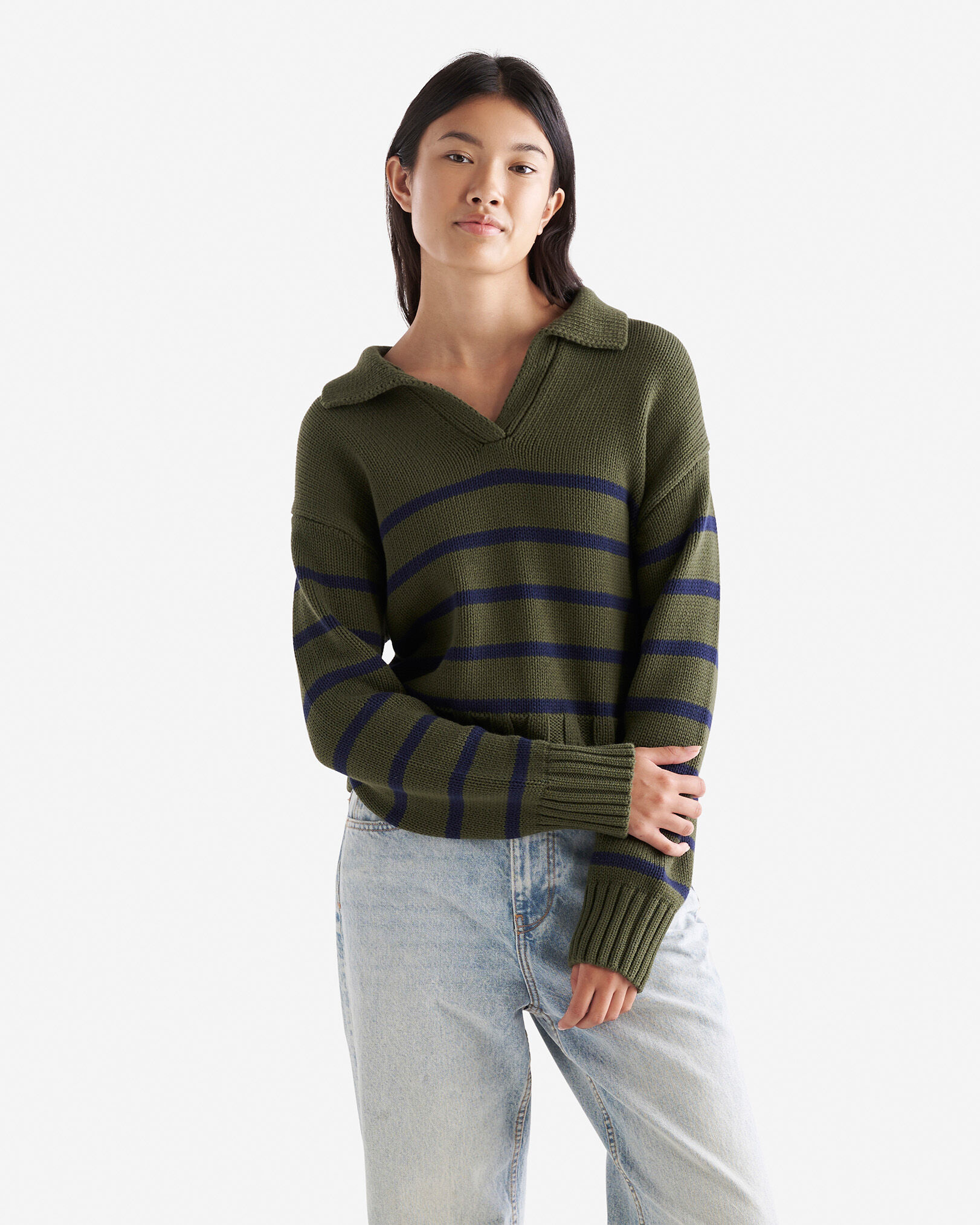 Cape Breton Polo Sweater Sweaters and Cardigans Roots