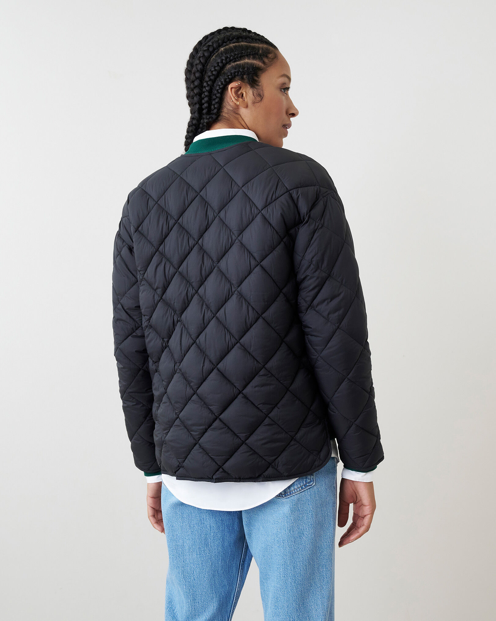 quilted cardigan jacket