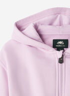 Toddler Girls Summer Cloud Cropped Bubble Full Zip Hoodie
